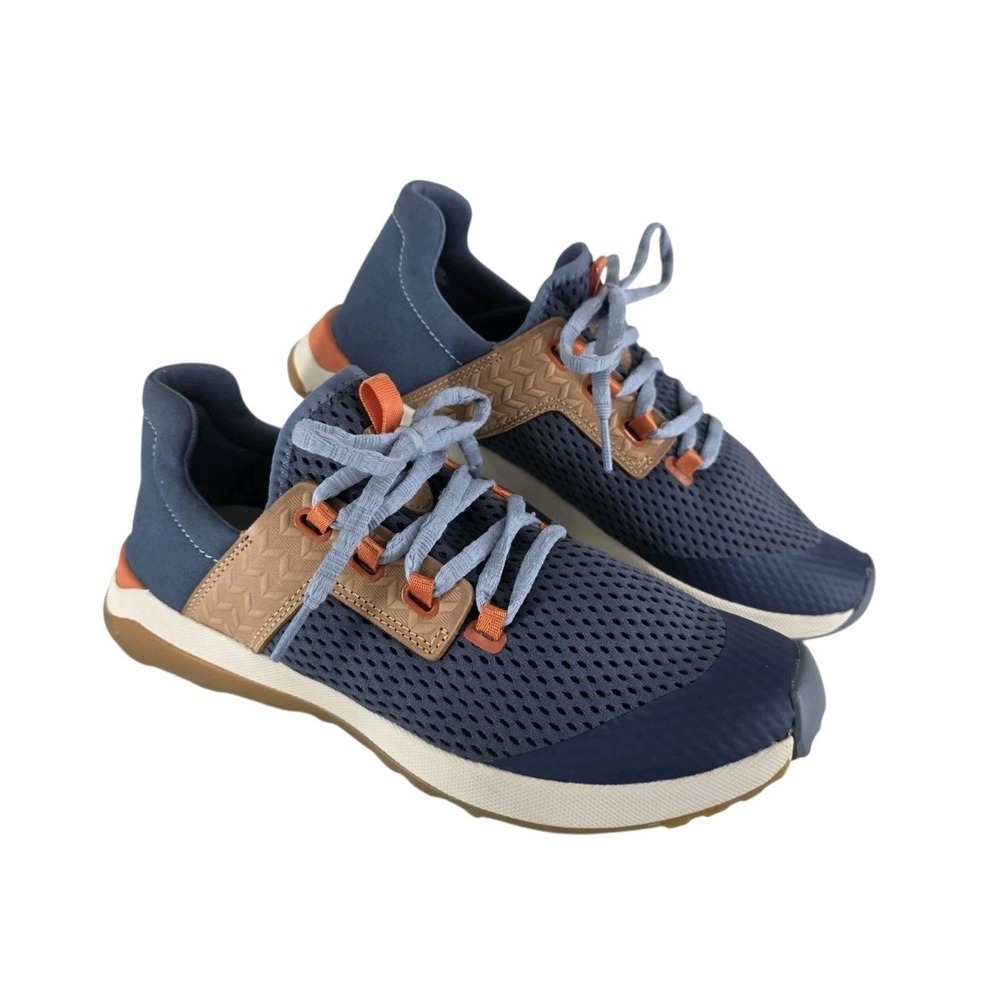 OluKai Wailuku Womens 10 Sneakers Moonlit Ocean Blue Orange Walking Shoes